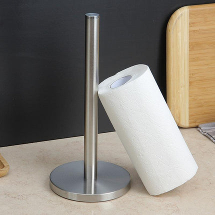 Stainless Steel Paper Towel Holder for Kitchen Countertop Cling Film Storage Rack-Silver.