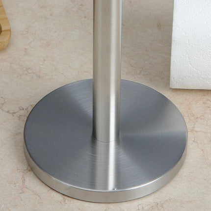 Stainless Steel Paper Towel Holder for Kitchen Countertop Cling Film Storage Rack-Silver.