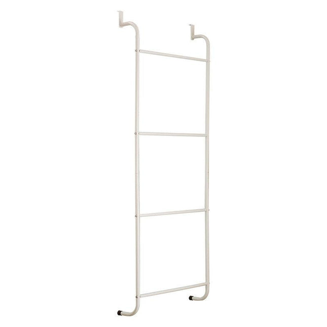 Over The Door Towel Rack Metal Behind Door Hanger for Bathroom Bedroom-White.
