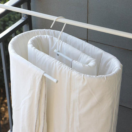 Elliptical Spiral Drying Rack for Quilt -White.