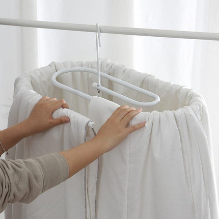 Elliptical Spiral Drying Rack for Quilt -White.