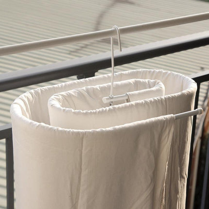 Elliptical Spiral Drying Rack for Quilt -White.