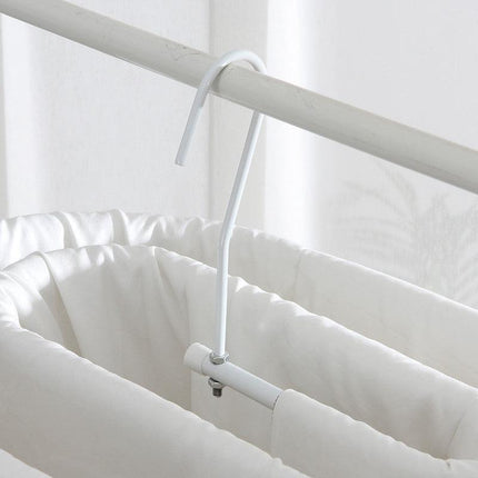 Elliptical Spiral Drying Rack for Quilt -White.