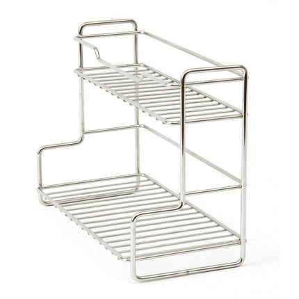 Mini Stainless Steel Kitchen Spice Storage Rack Bathroom And Toilet Organizer Rack-Silver.