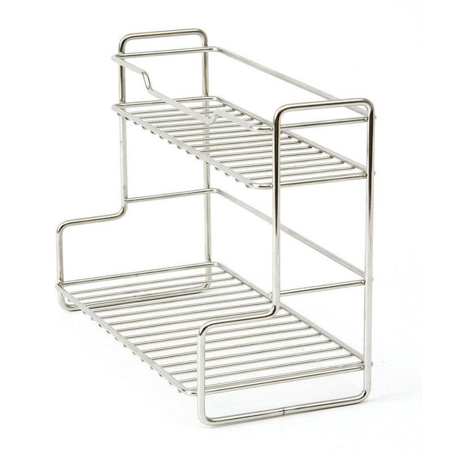 Mini Stainless Steel Kitchen Spice Storage Rack Bathroom And Toilet Organizer Rack-Silver.