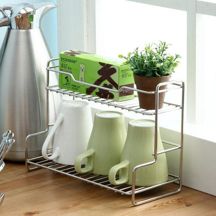 Mini Stainless Steel Kitchen Spice Storage Rack Bathroom And Toilet Organizer Rack-Silver.