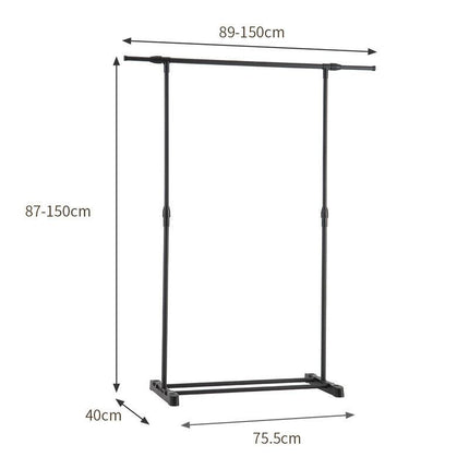 Adjustable Clothes Rack--Back.