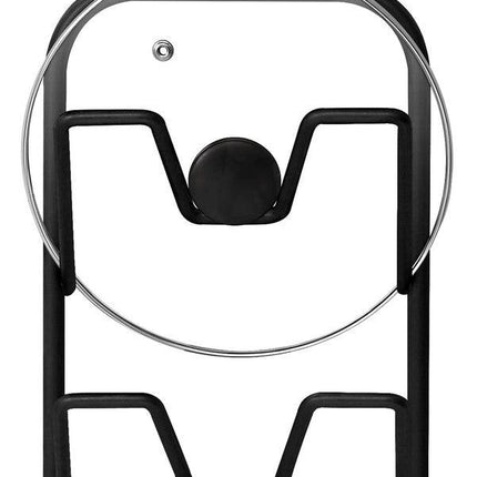 Three-layer Pot Lid Rack Kitchen Countertop Organizer for Cutting Board-Black.