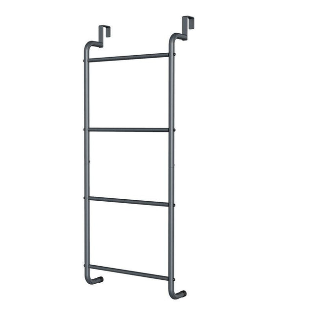 Over The Door Towel Rack Metal Behind Door Hanger for Bathroom Bedroom-Grey.