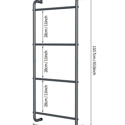 Over The Door Towel Rack Metal Behind Door Hanger for Bathroom Bedroom-Grey.