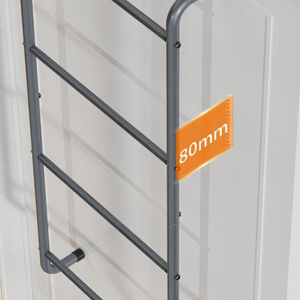 Over The Door Towel Rack Metal Behind Door Hanger for Bathroom Bedroom-Grey.