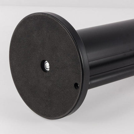 2-in-1 Iron Floor Standing Roll Paper Holder and Bamboo Lid Toilet Brush For Bathroom and Toilet-Black.