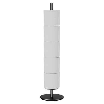 Household Floor-Standing Single-Pole Long Tissue Paper Holder-Black.