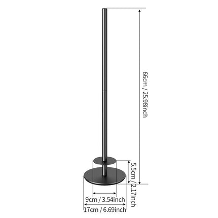 Household Floor-Standing Single-Pole Long Tissue Paper Holder-Black.