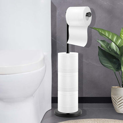Floor Standing Toilet Paper Holder-Black.