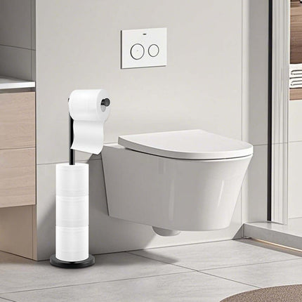 Floor Standing Toilet Paper Holder-Black.