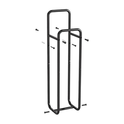 Double-Pole Towel Rack, Wall-Mounted Storage Rack for Bathroom,Black.