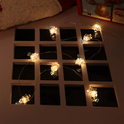 2m 20-LED Christmas Tree Clip-on String Lights with 2x AA Battery Box (Warm White).