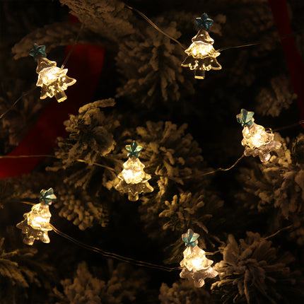 2m 20-LED Christmas Tree Clip-on String Lights with 2x AA Battery Box (Warm White).