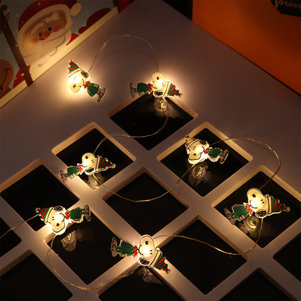 2m 20 LED Christmas Snoopy String Lights with 2x AA Battery Box.