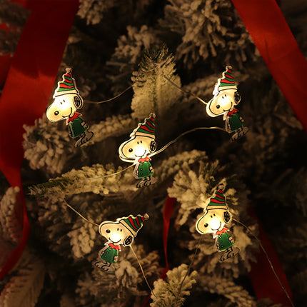 2m 20 LED Christmas Snoopy String Lights with 2x AA Battery Box.