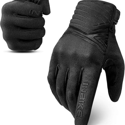 Breathable Mesh Motorcycle Gloves Touchscreen with TPR Palm Pad Hard Knuckle-Back-Small.