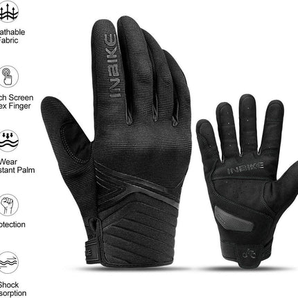 Breathable Mesh Motorcycle Gloves Touchscreen with TPR Palm Pad Hard Knuckle-Black-XLarge.