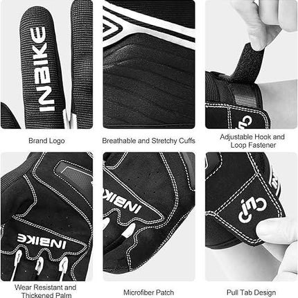 Breathable Mesh Motorcycle Gloves Touchscreen with TPR Palm Pad Hard Knuckle-White-XLarge.