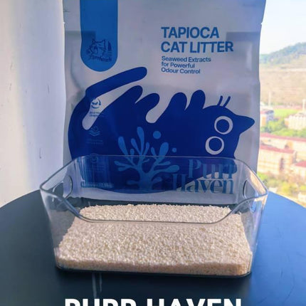 Purr Haven Tapioca Cat Litter | 1 Carton | 6 Packs Per Carton | 2.5kg Per Pack.
