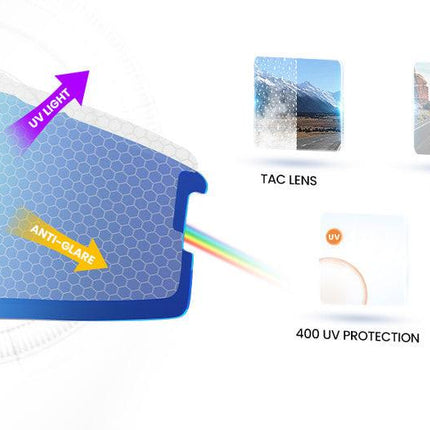 OutdoorMaster Hawk II Polarized Sports Sunglasses for Men Women, TAC 100% UV400 Protection TR90 Frame Cycling Sunglasses, Baseball Running Fishing Golf Glasses-White Frame+revo Blue Cat.3.