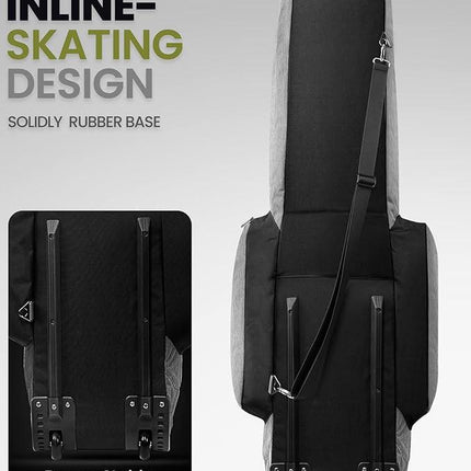OutdoorMaster Padded Golf Club Travel Bag with Wheels, 900D Heavy Duty Oxford Waterproof -Alligators-Gray.