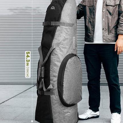 OutdoorMaster Padded Golf Club Travel Bag with Wheels, 900D Heavy Duty Oxford Waterproof -Alligators-Gray.