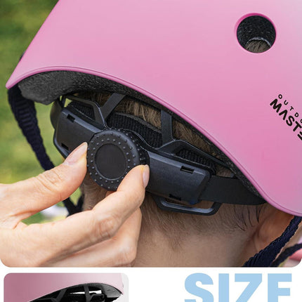 OutdoorMaster Youth & Kids Bike Helmet - Adjustable Multi-Sports Skateboard Helmet with Removable Liners for Balance Bike, Toddler Scooter, One Wheel Hoverboard-Blue pink gradient-Large-56-60cm.