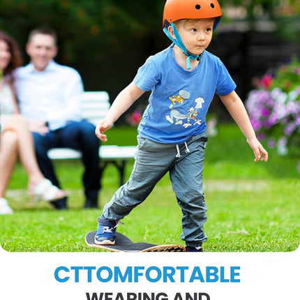 OutdoorMaster Youth & Kids Bike Helmet - Adjustable Multi-Sports Skateboard Helmet with Removable Liners for Balance Bike, Toddler Scooter, One Wheel Hoverboard-Orange-Large.