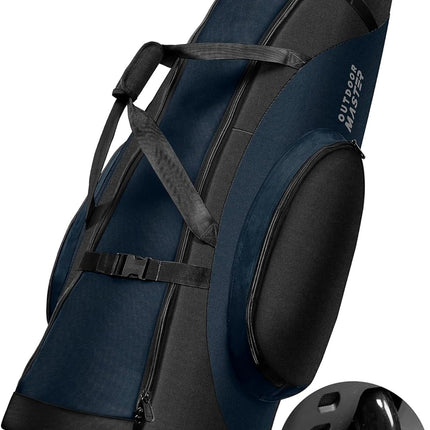 OutdoorMaster Padded Golf Club Travel Bag with Wheels, 900D Heavy Duty Oxford Waterproof -Alligators-Blue.
