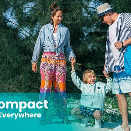 OutdoorMaster Pop Up 3-4 Person Beach Tent X-Large - Easy Setup, Portable Beach Shade Canopy Folding Sun Shelter with UPF 50+ UV Protection Removable Skylight Family Size (Blue).