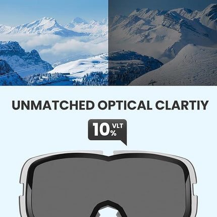 OutdoorMaster Owl Ski Goggles OTG, Snow Snowboard Goggles for Men Women Youth, Anti-Fog, 100% UV Protection-OM-72.