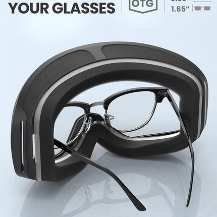 OutdoorMaster Owl Ski Goggles OTG, Snow Snowboard Goggles for Men Women Youth, Anti-Fog, 100% UV Protection-OM-72.