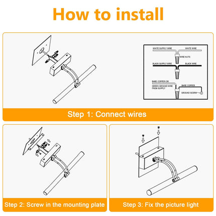 Hardwired Picture Light for Wall Black,14 inch Night Light LED Wall Sconces for Pictures,Dart Board Lights Wall Lights for Dartboard Mirror Frame Gallery.