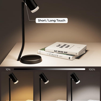 Cordless Table Lamps, Battery Operated Portable Table Light with Magnetic Adjustable Angle Head, 5000mAh Rechargeable Lamp with CCT Dimming for Patio Party Restaurant Dining Home 2 Packs.