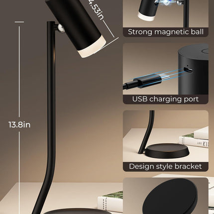 Cordless Table Lamps, Battery Operated Portable Table Light with Magnetic Adjustable Angle Head, 5000mAh Rechargeable Lamp with CCT Dimming for Patio Party Restaurant Dining Home 2 Packs.
