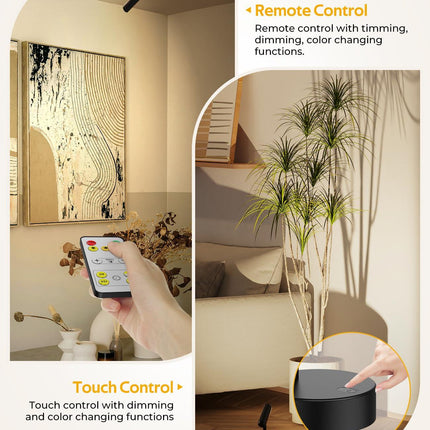 Spotlights Indoor, No-Glare Rechargeable Floor Can Light for Plants with Remote, Wireless Art Accent Spot Lights Uplight for Painting, Picture, Dartboard, Home, Corner Sofa Display.