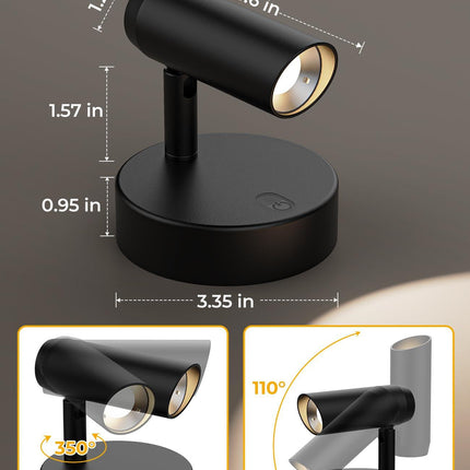 Spotlights Indoor, No-Glare Rechargeable Floor Can Light for Plants with Remote, Wireless Art Accent Spot Lights Uplight for Painting, Picture, Dartboard, Home, Corner Sofa Display.