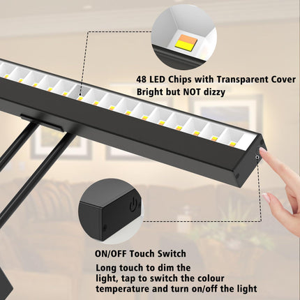 Picture Light Battery Operated, 16in Wireless Art Light for Paintings Color Temperature Adjustable Dimmable Battery Picture Light with Remote Control for Gallery Dartboard Art Bedroom Bathroom.