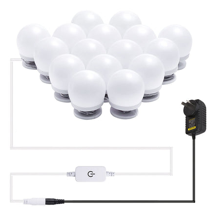 Hollywood Mirror Lights Makeup Vanity Lights, LED Vanity Mirror Lights Kit for Dressing Table, Dimmable and Adapter Plug in, Mirror Not Included (16 Bulbs Natural White).