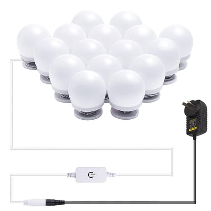 Hollywood Mirror Lights Makeup Vanity Lights, LED Vanity Mirror Lights Kit for Dressing Table, Dimmable and Adapter Plug in, Mirror Not Included (16 Bulbs Natural White).