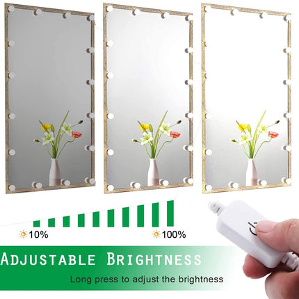 Hollywood Mirror Lights Makeup Vanity Lights, LED Vanity Mirror Lights Kit for Dressing Table, Dimmable and Adapter Plug in, Mirror Not Included (16 Bulbs Natural White).