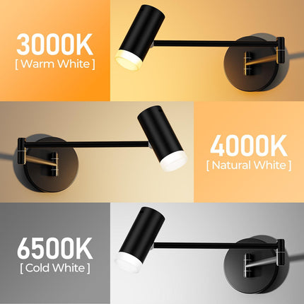 Battery Operated Wall Sconces Set of 2, Swing Arm Wall Lamp with Remote Control, Not Hardwired Led Wall Lamp Fixtures Dimmable Wall Light Decor for Bedroom Reading Living Room.