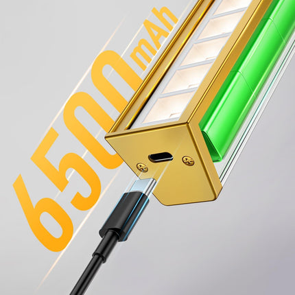 Wall Picture Light, 24in Battery-Powered Gallery Light for Artwork, CCT Dimmable Rechargeable Battery Wall Lamp with Remote Control for Living Room, Gallery, and Dartboard (Gold).