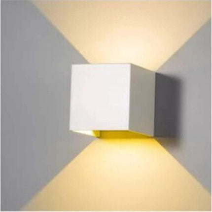 LED Wall Light 12W, Square Shaped LED Wall Lamp with Adjustable Angle Design, Modern Aluminum Wall Sconce Lighting IP65 Waterproof for Indoor Outdoor Lighting Warm White 2700K.